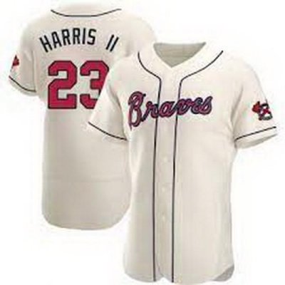 Youth Atlanta Braves Michael Harris II Cream Alternate Jersey