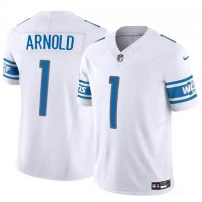 Youth Detroit Lions 1 Terrion Arnold White 2024 Draft F U S E  Vapor Untouchable Limited Stitched Jersey