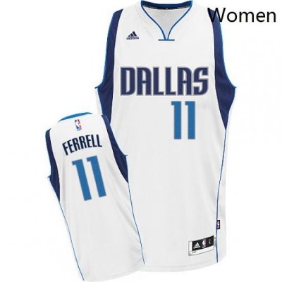 Womens Adidas Dallas Mavericks 11 Yogi Ferrell Swingman White Home NBA Jersey