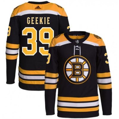 Men Boston Bruins 39 Morgan Geekie Black Stitched Jersey