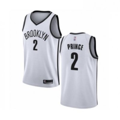 Womens Brooklyn Nets 2 Taurean Prince Swingman White Basketball Jersey Association Edition