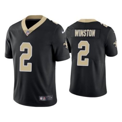 Youth New Orleans Saints 2 Jameis Winston Black Vapor Untouchable Limited Stitched Jersey