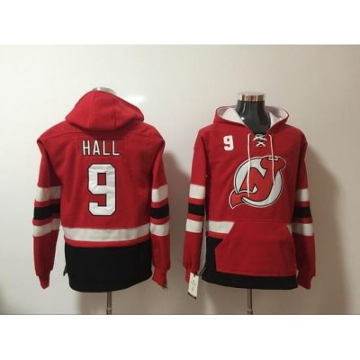 Men New Jersey Devils 9 Taylor Hall Stitched Hoodie