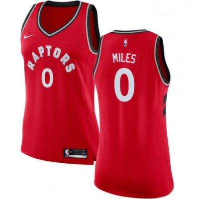 Womens Nike Toronto Raptors 0 CJ Miles Authentic Red Road NBA Jersey Icon Edition