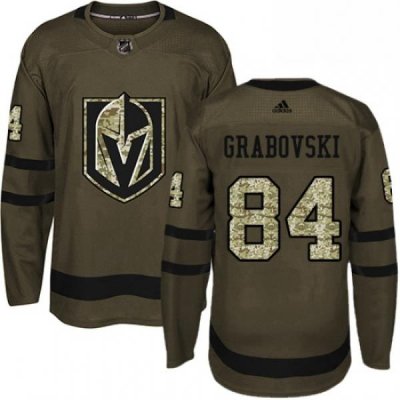 Youth Adidas Vegas Golden Knights 84 Mikhail Grabovski Authentic Green Salute to Service NHL Jersey