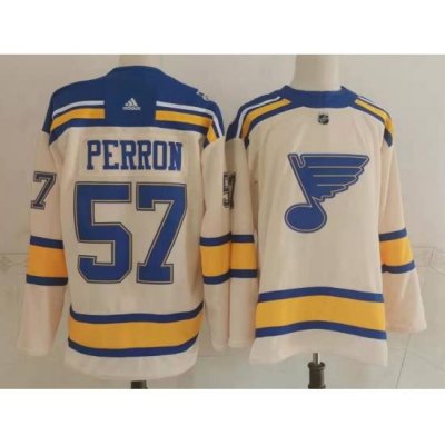 Men St Louis Blues 57 David Perron Cream 2022 Winter Classic Authentic Jersey