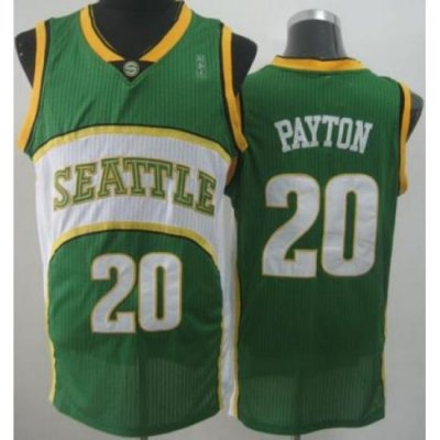 Seattle SuperSonics 20 Gary Payton Green Throwback Revolution 30 NBA Basketball Jerseys