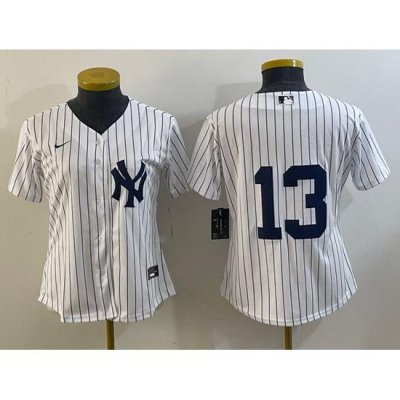 Youth NeW York Yankees 13 Alex Rodriguez White Cool Base Stitched Baseball Jersey