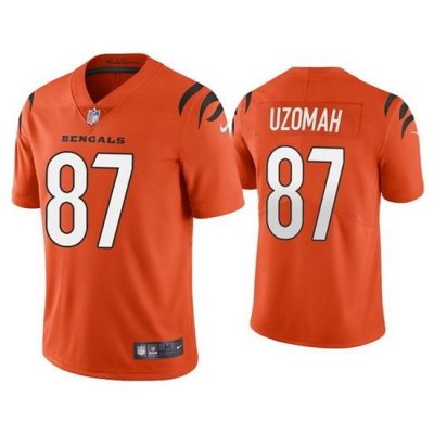 Youth Cincinnati Bengals 87 C J  Uzomah Orange Vapor Untouchable Limited Stitched Jersey