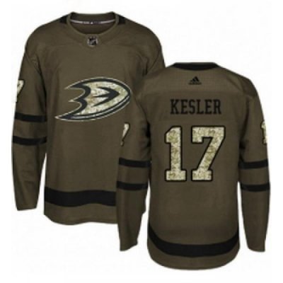 Youth Adidas Anaheim Ducks 17 Ryan Kesler Authentic Green Salute to Service NHL Jersey