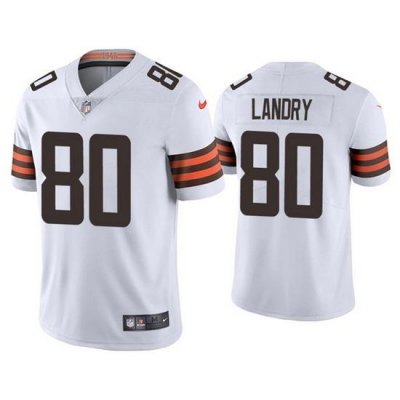 Youth Cleveland Browns 80 Jarvis Landry White Vapor Untouchable Limited Stitched Jersey