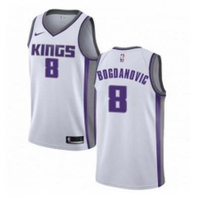 Womens Nike Sacramento Kings 8 Bogdan Bogdanovic Swingman White NBA Jersey Association Edition