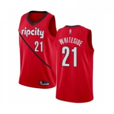 Youth Portland Trail Blazers 21 Hassan Whiteside Red Swingman Jersey Earned Edition