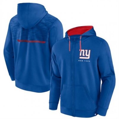 Men New York Giants Blue Defender Evo Full Zip Hoodie