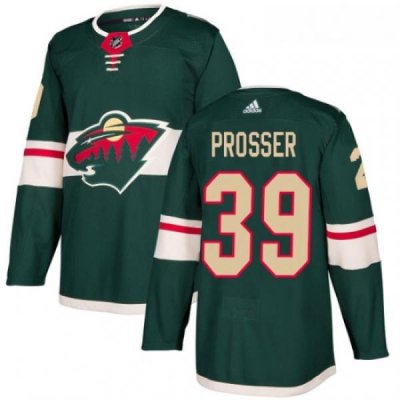 Youth Adidas Minnesota Wild 39 Nate Prosser Premier Green Home NHL Jersey