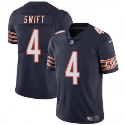 Youth Chicago Bears 4 D'Andre Swift Navy Vapor Stitched Football Jersey