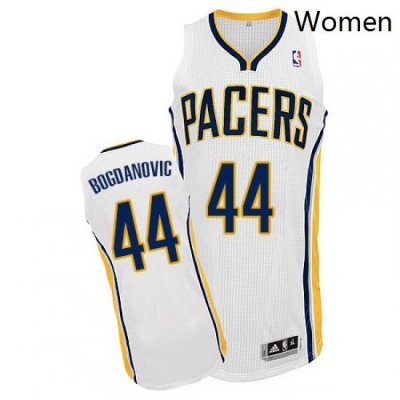 Womens Adidas Indiana Pacers 44 Bojan Bogdanovic Authentic White Home NBA Jersey