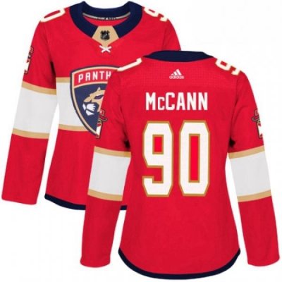 Womens Adidas Florida Panthers 90 Jared McCann Authentic Red Home NHL Jersey