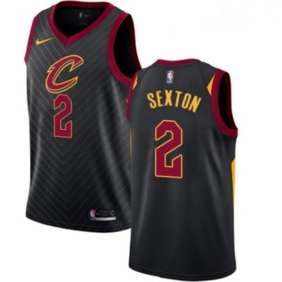 Womens Nike Cleveland Cavaliers 2 Collin Sexton Authentic Black NBA Jersey Statement Edition