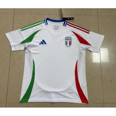 Italy Away White Columbia Yellow 2024 Soccer Jersey