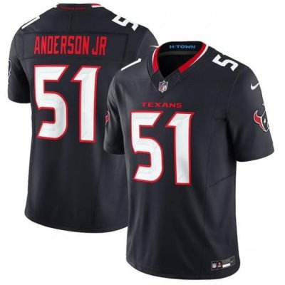 Youth Houston Texans 51 Will Anderson Jr  Navy 2024 Vapor F U S E  Limited Stitched Football Jersey