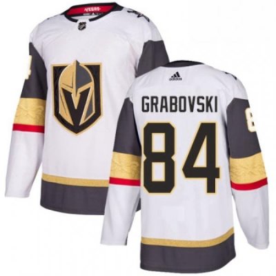 Youth Adidas Vegas Golden Knights 84 Mikhail Grabovski Authentic White Away NHL Jersey