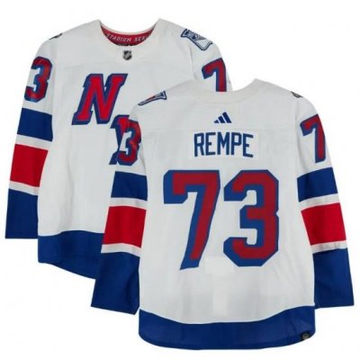 New York Rangers #73 Matt Rempe Men 2024 Hockey Stadium Series Stitched Jersey