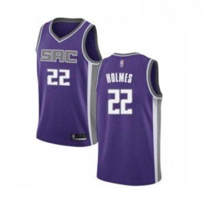 Youth Sacramento Kings 22 Richaun Holmes Swingman Purple Basketball Jersey Icon Edition