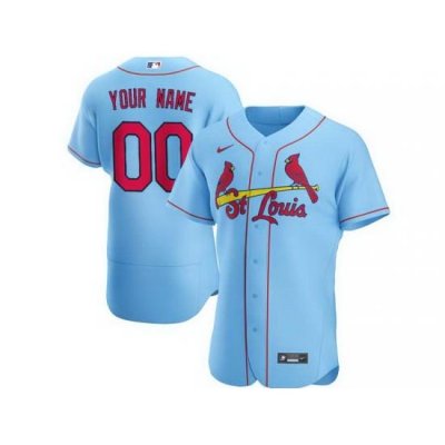 Men Women Youth Toddler St.Louis Cardinals Light Blue Custom Nike MLB Flex Base Jersey