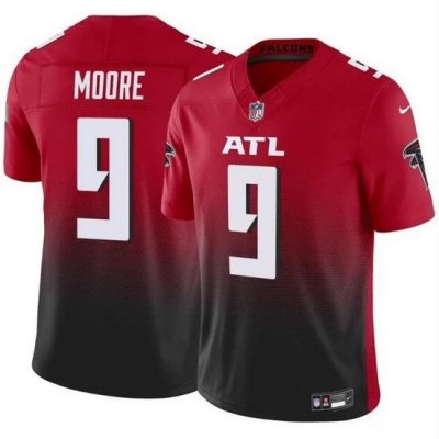 Men Atlanta Falcons 9 Rondale Moore Red Black 2023 F U S E Vapor Untouchable Limited Stitched Football Jersey