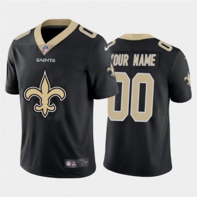 Men Women Youth Toddler New Orleans Saints Custom Black Men Nike Big Team Logo Vapor Limited NFL Jersey