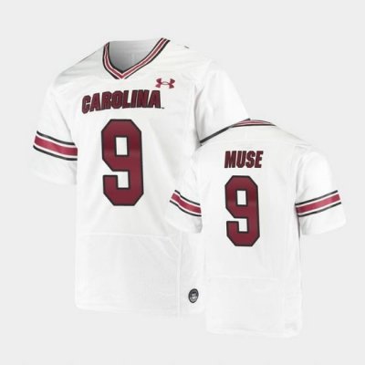 Men South Carolina Gamecocks Nick Muse Replica White Premiere Football Jersey