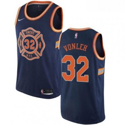 Youth Nike New York Knicks 32 Noah Vonleh Swingman Navy Blue NBA Jersey City Edition