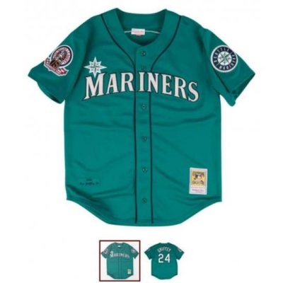 Youth Seattle Mariners Ken Griffey Jr #24 MItchell Ness Stitched Jersey