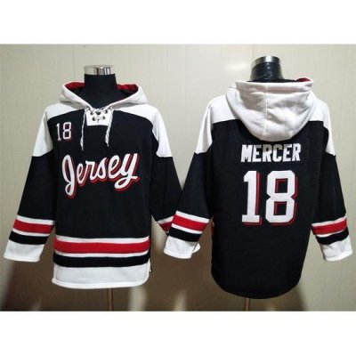 Men New Jersey Devils 18 Dawson Mercer Black Stitched Hoody