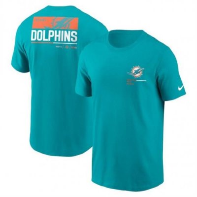 Men Miami Dolphins Aqua Team Incline T Shirt