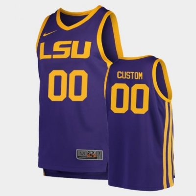 LSU Tiger Custom Purple Replica College Basketball Jersey