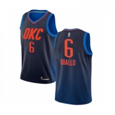 Womens Oklahoma City Thunder 6 Hamidou Diallo Swingman Navy Blue Basketball Jersey Statement Edition