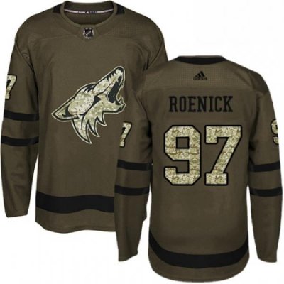 Youth Adidas Arizona Coyotes 97 Jeremy Roenick Premier Green Salute to Service NHL Jersey