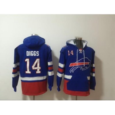 Men Nike Buffalo Bills Stefon Diggs 14 NFL Winter Thick Hoodie