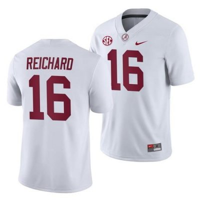 NCAA Football Alabama Crimson Tide WIll Reichard White 2019 Away Game Jersey