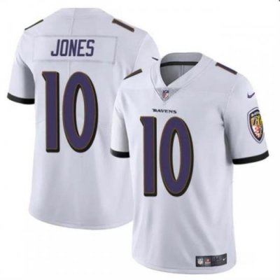 Youth Baltimore Ravens 10 Emory Jones White Vapor Limited Football Jersey