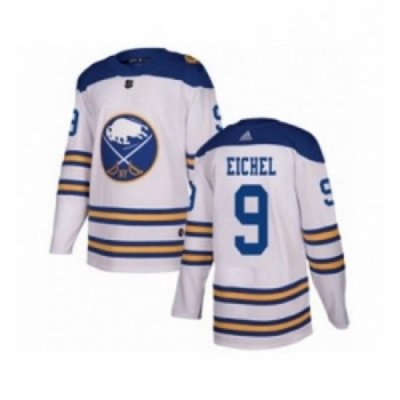 Youth Adidas Buffalo Sabres 9 Jack Eichel Authentic White 2018 Winter Classic NHL Jersey