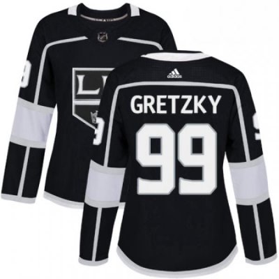 Womens Adidas Los Angeles Kings 99 Wayne Gretzky Authentic Black Home NHL Jersey