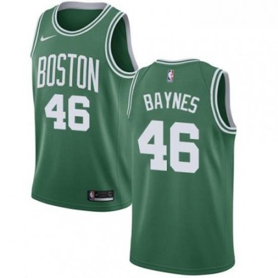 Youth Nike Boston Celtics 46 Aron Baynes Swingman GreenWhite No Road NBA Jersey Icon Edition