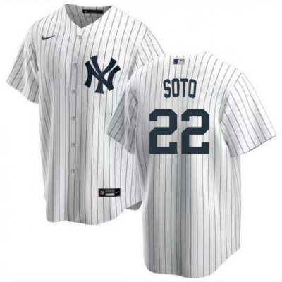 Youth New York Yankees 22 Juan Soto White Cool Base Stitched Baseball Jersey