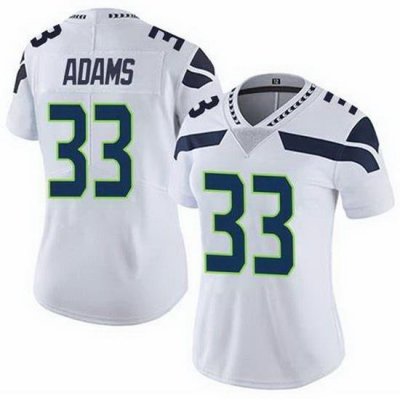 Womenn Seattle Seahawks Jamal Adams #33 White Vapor Limited NFL Jersey