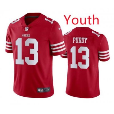 Youth San Francisco 49ers 13 Brock Purdy Red Football Jersey