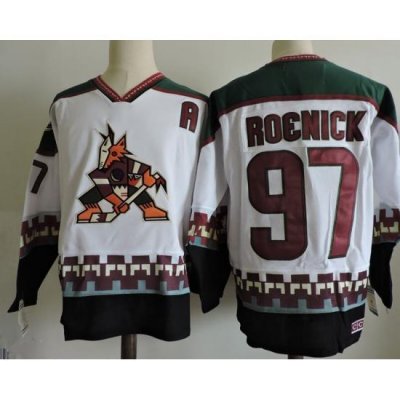 Men Adidas Arizona Coyotes 97 Jeremy Roenick White Stitched NHL Jersey