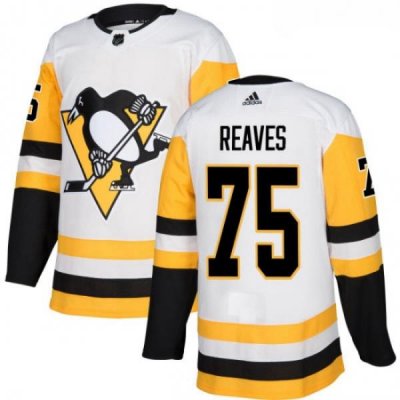 Youth Adidas Pittsburgh Penguins 75 Ryan Reaves Authentic White Away NHL Jersey